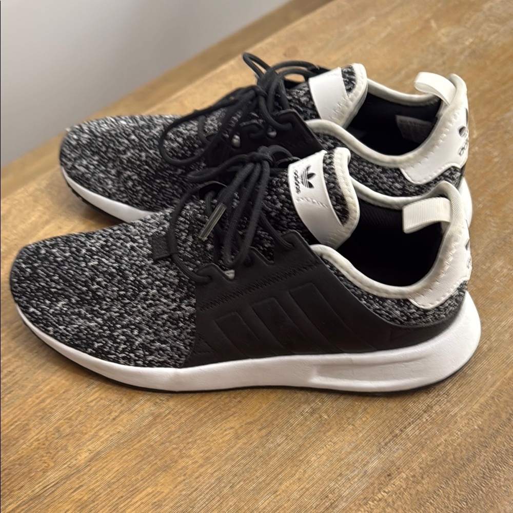 Adidas Knit Black and White Running Shoes